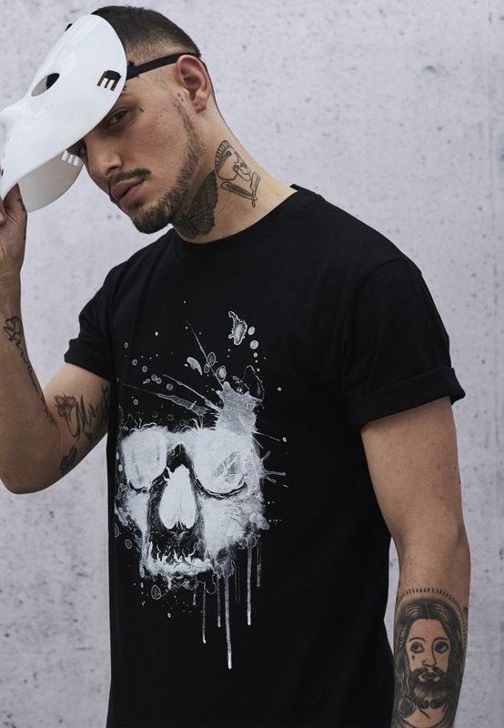 Skull akvarel T-shirt