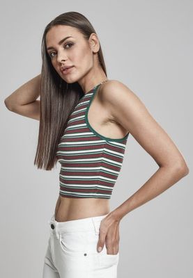 Stribet sweater uden arme