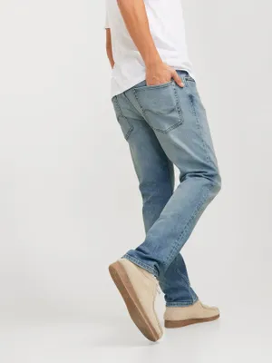 Mörkblå stentvättade jeans regular fit - CLARK