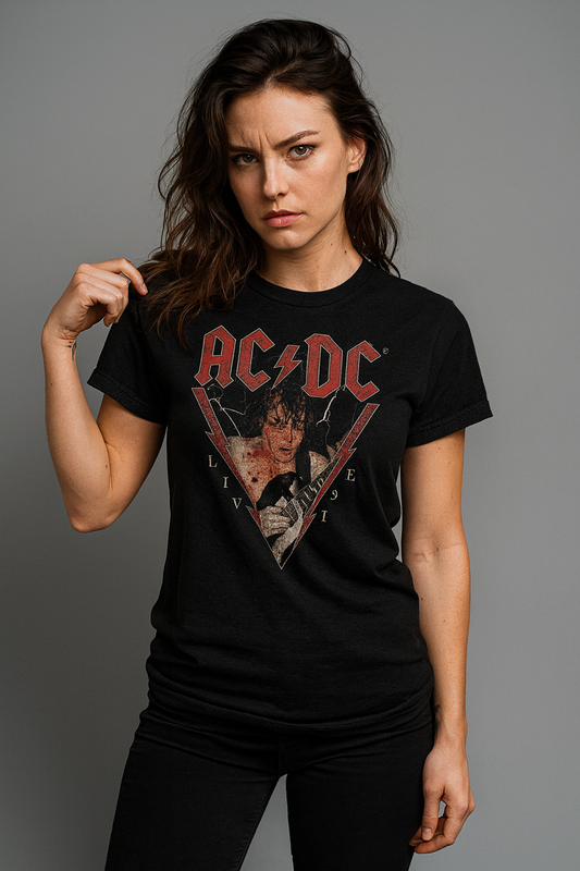 AC/DC - Live 1974 Girly Tee