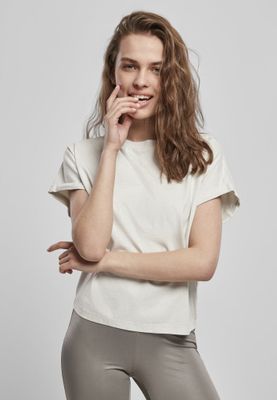 Kort t-shirt til kvinder med sænket arm