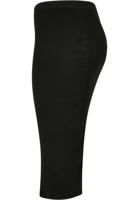 Ladies Rib Knit Midi Skirt