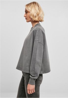 Ladies Heavy Terry Garment Dye Crewneck