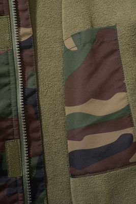 Windbreaker with fleece lining woodland - Child