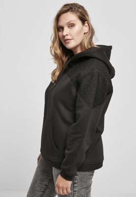 Black hoodie with lace lady