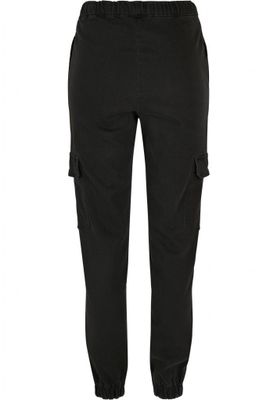 Ladies Knitted Denim High Waist Cargo Pants