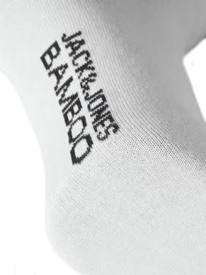 Vita Bambu Ankelstrumpor – 5-pack Låga Herrsockor