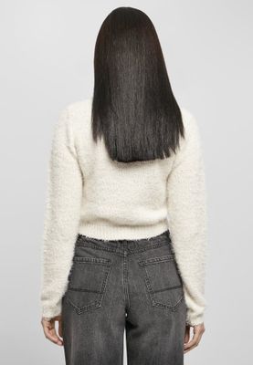 Ladies Cropped Feather Sweater