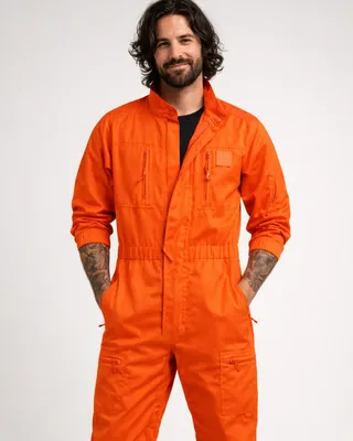 Flight Suit Overall för herr – orange