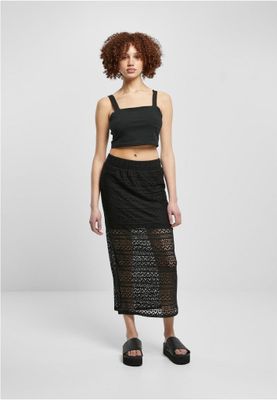 Crochet Lace Midi Skirt