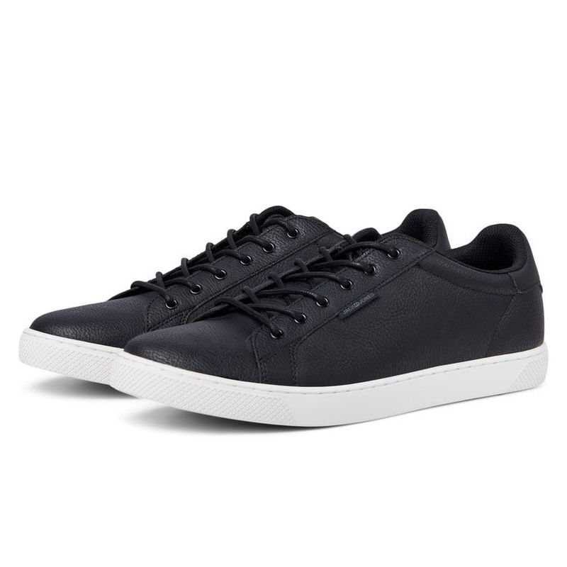 Sorte læderlignende sneakers