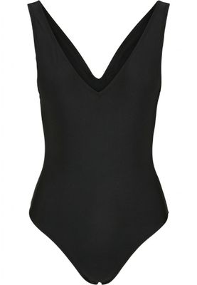 Black swimsuit in recycled material