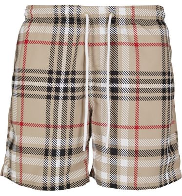 Bade shorts med britisk tartan mønster