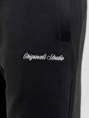 Svarta joggingbyxor herr – relaxed fit