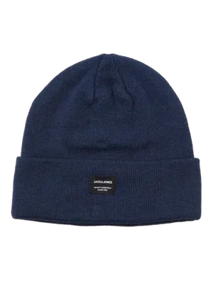Mörkblå ribbstickad mössa Jack & Jones