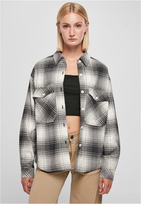 Ladies Oversized Check Shirt