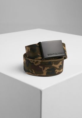 Camouflage farvet lærredbælte