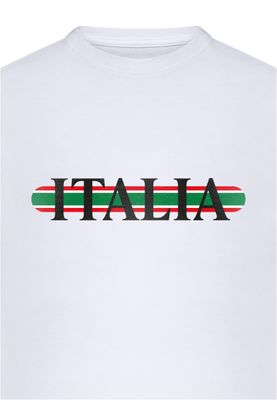 T-shirt i bomullsjersey med italia Stripes – vit