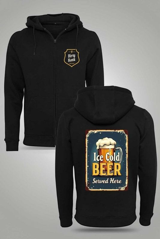 Ice cold beer served here - zipped hoodie
