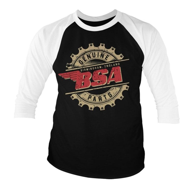 B.S.A. Genuine Parts Baseball 3/4 Sleeve Tee