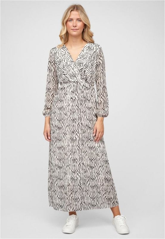 Long Chiffon Dress V-Neck Viscose Insert