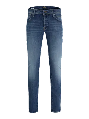 Blå super stretch slim fit jeans - GLENN