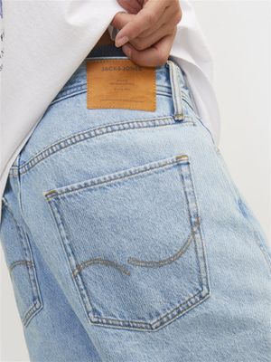 Light blue denim shorts loose fit men