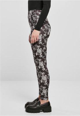 Black rose leggings