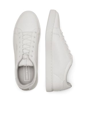 White leather-like sneakers