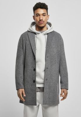 Classic herringbone patterned coat men