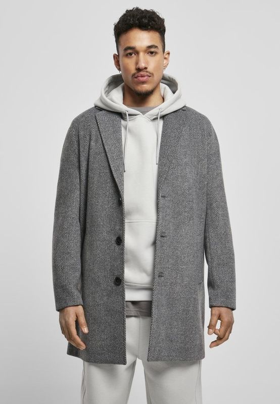 Classic herringbone patterned coat men