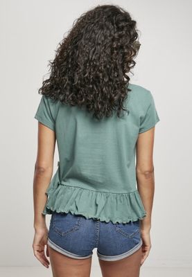 T-shirt with ruffles in organic cotton