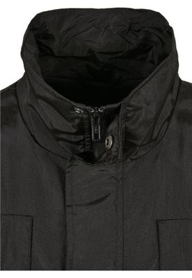 Black men's jacket with double pockets and inner pocket