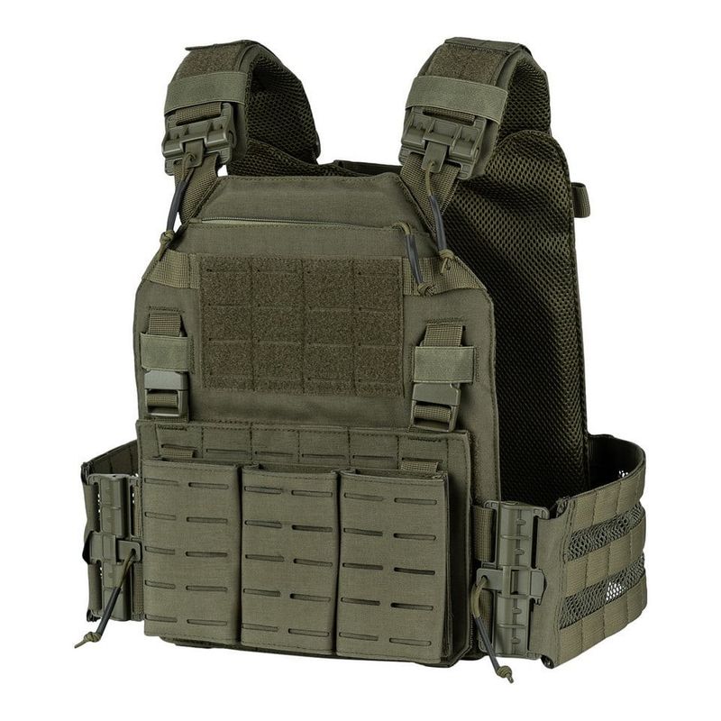 Laser cut combat vest plate carrier
