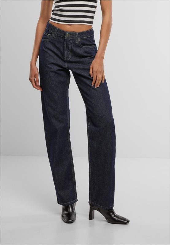 Rakt Skuren Denim Byxa Dam