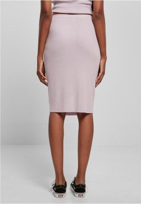 Ladies Rib Knit Midi Skirt
