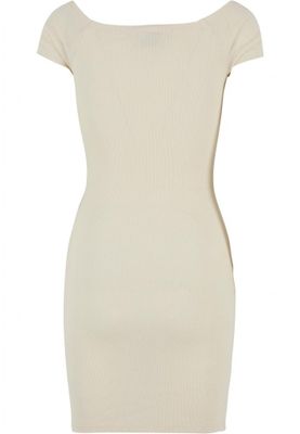 Ladies Off Shoulder Rib Dress