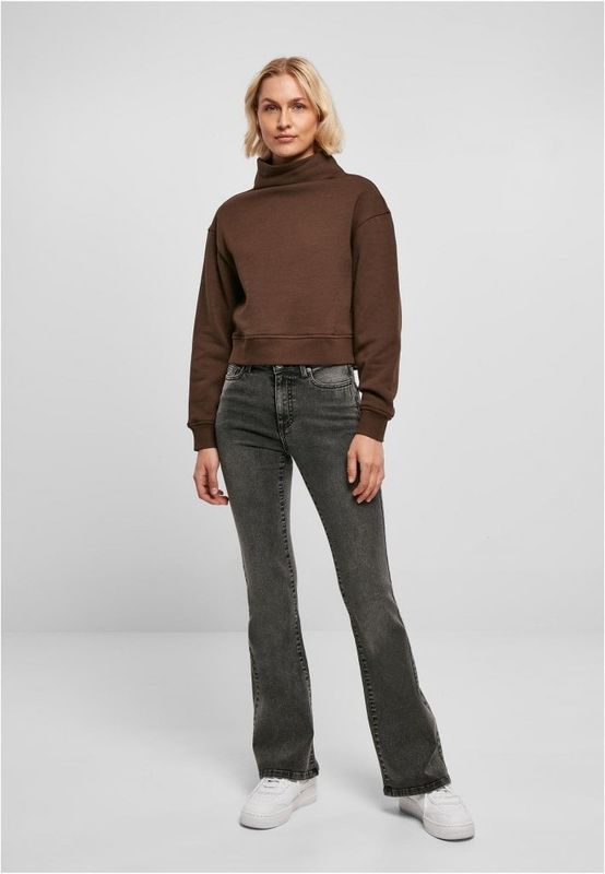 Ladies Organic Short High Neck Crew