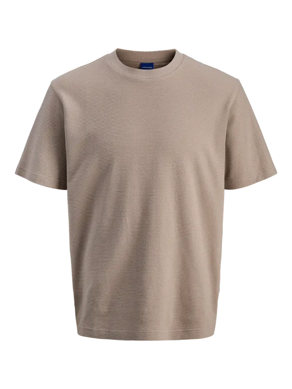 Avslappnad beige T-shirt herr