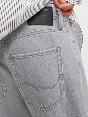 Grå baggy jeans med twillväv-struktur - ALEX