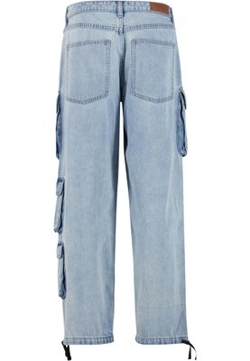 Multi Pocket Denim Cargo Byxor