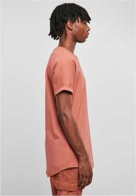 Long Shaped Turnup Tee Terracotta