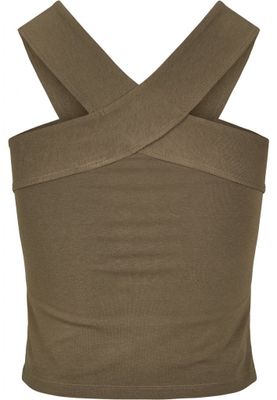 Top with wide shoulder straps in cross