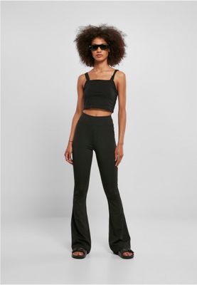 Ladies Recycled High Waist Flared Leggings