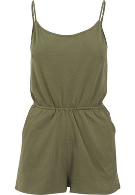 Jumpsuit with narrow shoulder straps