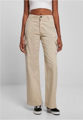Ladies High Waist Straight Cargo Pants
