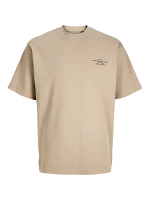 Avslappnad T-shirt med rund hals herr