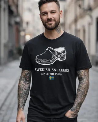 Trätofflor - Swedish Sneakers - T-shirt
