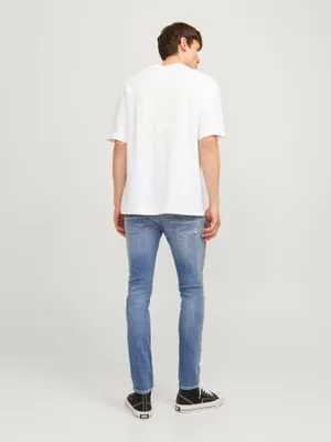 Stentvättade blå jeans slim fit - GLENN