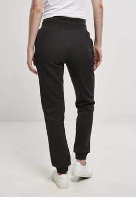 Black jogging pants with high waist lady